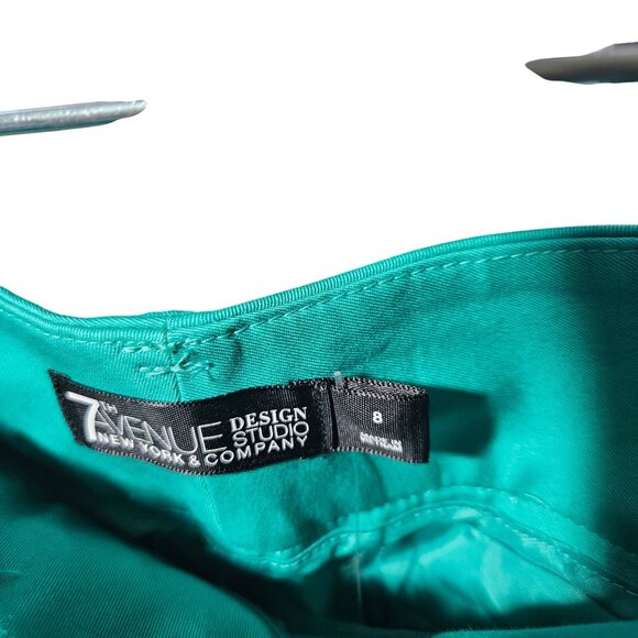 7th Avenue Design Studio Womens Green Cotton Blend Shorts Size 8 - Picture 4 of 6